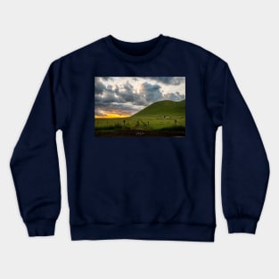 Sunset at Mount Elephant, Derrinalum, Victoria, Australia. Crewneck Sweatshirt